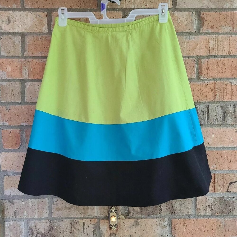 Amanda Lane Women's A-Line Color block Skirt
